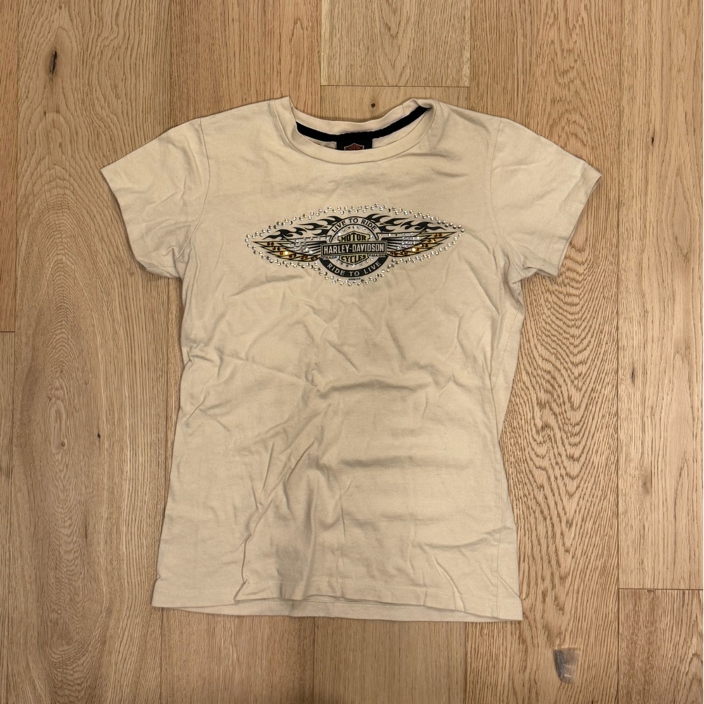 Women’s Beige Harley Davidson Tee